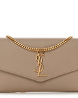 Grain De Poudre Monogram Uptown Chain Wallet Dark Beige