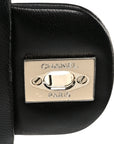 Lambskin Quilted Mini Square Flap Black