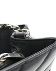 Calfskin Y Quilted Monogram Medium Loulou Chain Satchel Storm