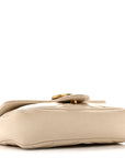 Calfskin Matelasse Super Mini GG Marmont Shoulder Bag White