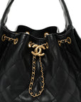 Caviar Quilted Small CHNL 25 Handbag Black