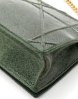 Ceramic Effect Deerskin Large D1ORama Flap Bag Malachite Green