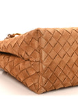 Suede Intrecciato Small Andiamo Shoulder Bag Amber