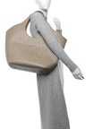 Smooth Calfskin Mary Kate Tote Taupe