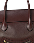 Supple Shiny Lambskin Medium Smiling New Luggage Brick