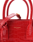 Calfskin Crocodile Embossed Baby Sac de Jour Eros Red