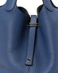 Taurillon Clemence Picotin Lock 22 MM Bleu Brighton