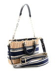 Wicker Oblique D1ORiviera Medium Lady D-Joy Bag Blue