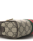 GG Supreme Monogram Web Small Ophidia Belt Bag 75 30 Dark Brown
