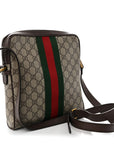 GG Supreme Monogram Web Small Ophidia Messenger Bag Brown