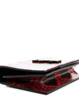 Ayers Monogram Toy Kate Strap Wallet Black Red