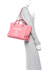 Mixed Fibers Small Deauville Tote Pink