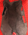 Nappa Intrecciato Ruffle Tote Red