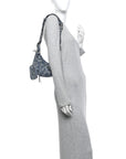Denim BB Monogram Le Cagole Shoulder Bag XS Blue