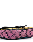Monogram Multicolor Matelasse Diagonal Super Mini GG Marmont Shoulder Bag Green Blue Yellow Light Blue Pink