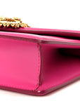 Smooth Calfskin Small Devotion Envelope Top Handle Bag Pink