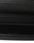 Calfskin Quilted Maxi Pearl Wallet On Chain WOC Black