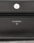 Calfskin Whipstitch Wallet On Chain WOC Black