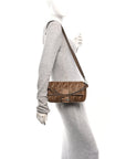 Velvet Jacquard FF Crystal Baguette Cappuccino