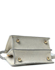 Stingray Shiny Nappa Petite Peekaboo I SEE U Satchel Pearl Grey