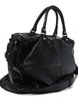 Agneau Classic Silver Hardware Weekender Black