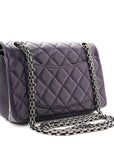 Aged Calfskin Quilted 2.55 Reissue Mini Flap Dark Purple