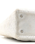 Metallic Nubuck Cannage Medium Lady D1OR Silver