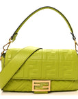 Nappa FF 1974 Embossed Baguette Wasabi