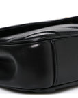 Lambskin Chevron Quilted Small Loulou Black