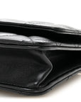 Lambskin Quilted Wallet On Chain WOC Black