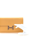 Tadelakt Lizard Constance Long Wallet Sable Cecil