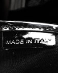 Patent Check Embossed Small Bilmore Tote Black