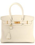 Taurillon Clemence Birkin 30 White