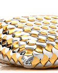 Metallic Lambskin Intrecciato Mini Hop Silver Gold