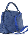 Ostrich Capucines MM Saphir