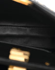Shearling Nappa Macro FF 1974 Mini Peekaboo Iconic Satchel Tobacco Black