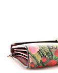GG Supreme Monogram Blooms Mini Dionysus Chain Wallet Beige Multicolor Dry Rose