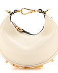 Vitello Grace Matte Nano FNDIgraphy Hobo Charm White Ice