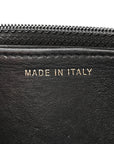 Lambskin Chevron Quilted Trendy CC Wallet On Chain WOC Black