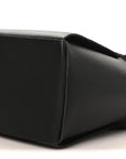 Grained Calfskin Maxi Intrecciato Medium Arco Tote Black
