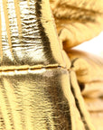 Metallic Bark Calfskin The Mini Pouch Gold