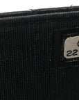 Glazed Calfskin Quilted Boy Wallet On Chain WOC Black
