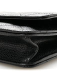 Caviar Quilted CC Turnlock Wallet On Chain WOC Black