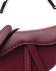 Supple Calfskin Mini Saddle Bag With Strap Purple