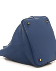 Taurillon Clemence Picotin Lock 22 MM Bleu Brighton