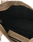 Chevre Gold Metallic Edge Hardware Mini City Beige Latte