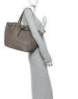 Soft Grained Calfskin Small Belt Cabas Phantom Taupe
