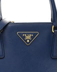 Saffiano Lux Medium Galleria Double Zip Tote Bluette
