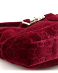 New Velvet Ashmir GG Monogram Small Jackie 1961 Hobo Red