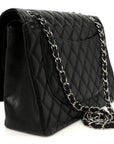 Caviar Quilted Maxi Double Flap Black